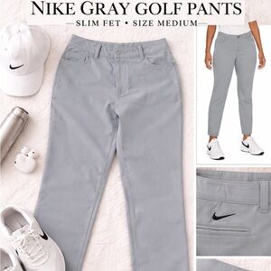 Nike Slim Fit Golf Pants Gray Size 8 Performance Workwear Athleisure